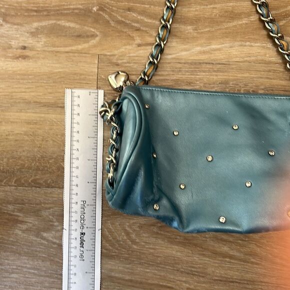 VINTAGE Bueno Blue and Silver Handbag/Purse with Rhinestones. - Picture 2 of 7